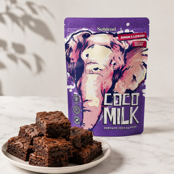 Brownie saludable sin harina, sin azúcar y sin lactosa