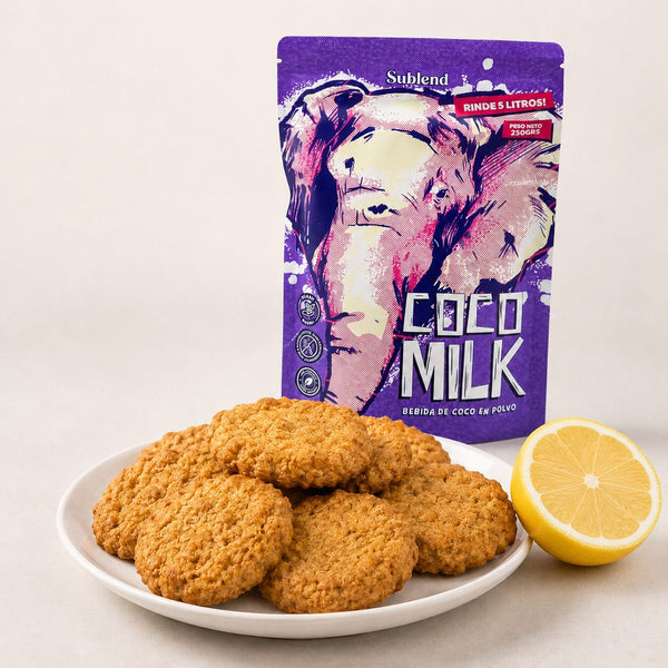 Galletas saludables de limón y coco milk