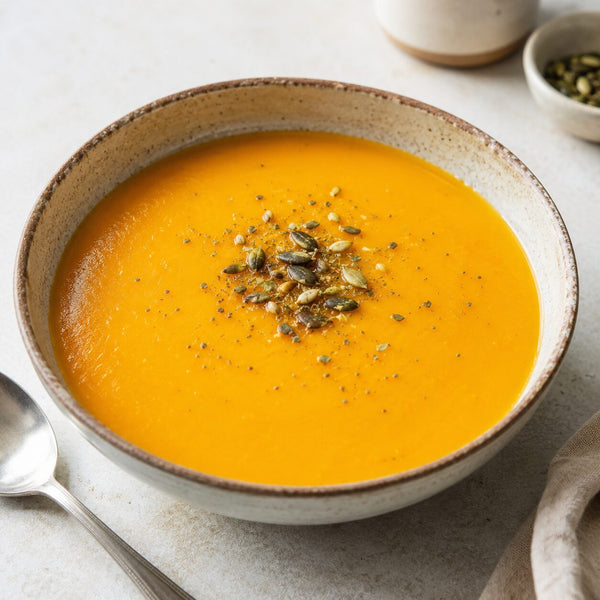 Crema de verduras con coco milk y golden milk (lista en 40 minutos)