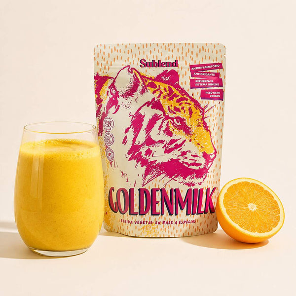 Naranja Golden: golden milk con jugo de naranja (lista en 1 minuto)