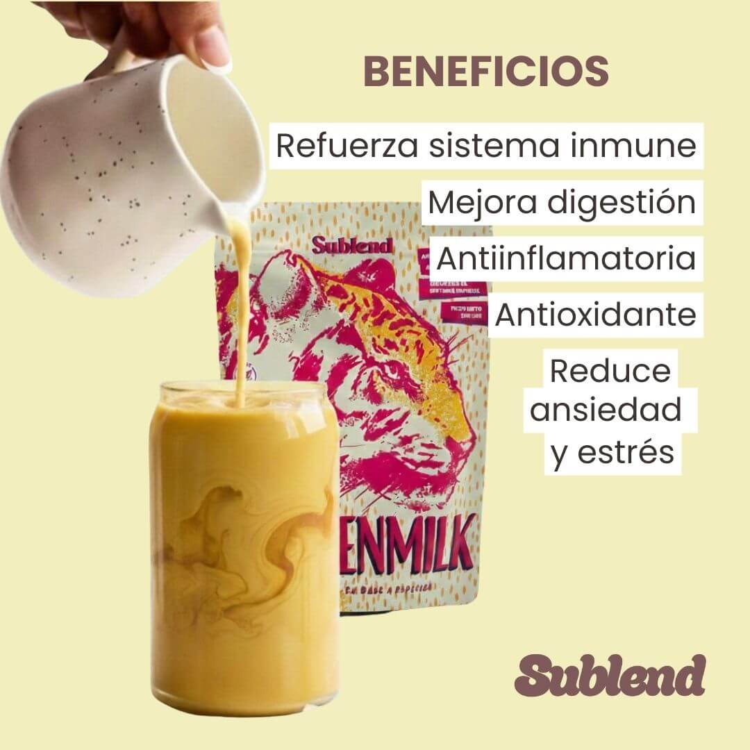 beneficios golden milk en polvo marca sublend