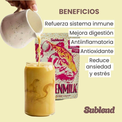 beneficios golden milk en polvo marca sublend