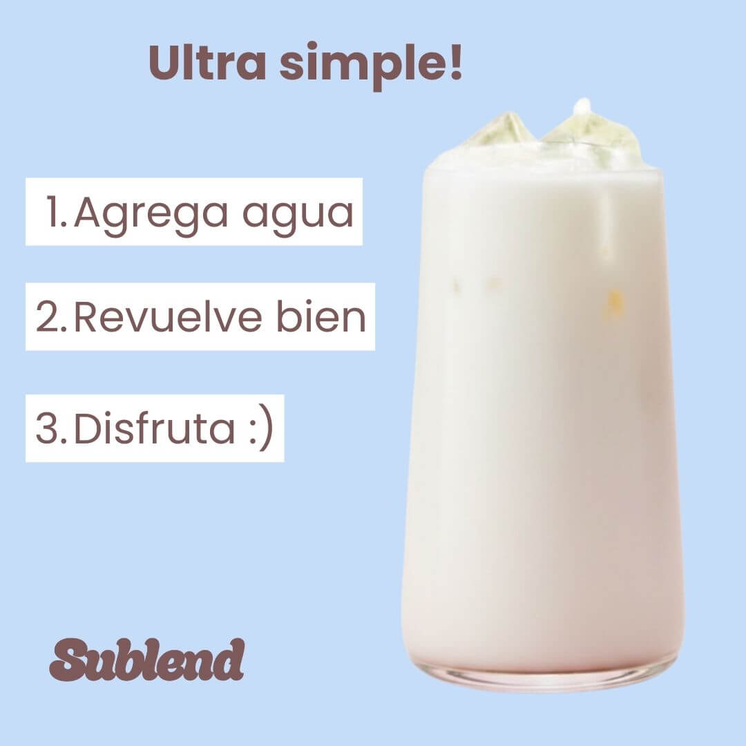preparación leche de coco marca sublend