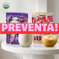 Golden Milk + Leche de coco en polvo 100% orgánicas - Cada una rinde 5 Litros | PREVENTA